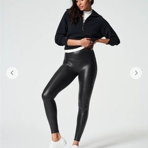 Spanx Black Faux Leather Leggings